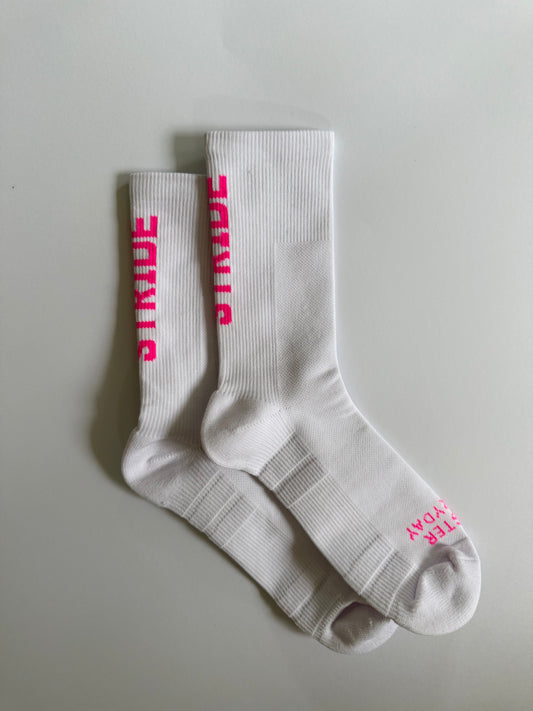 White Stride Socks